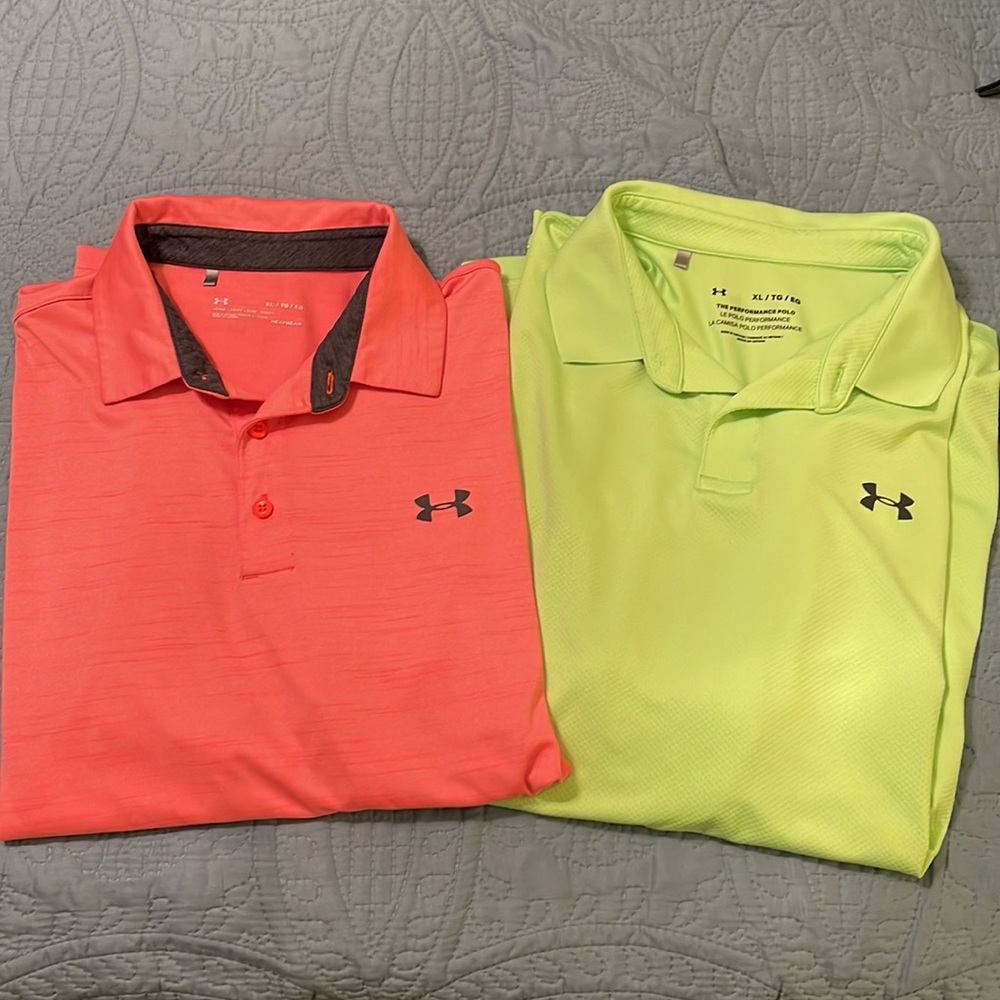 Lot of 2 men’s Under Armour polos